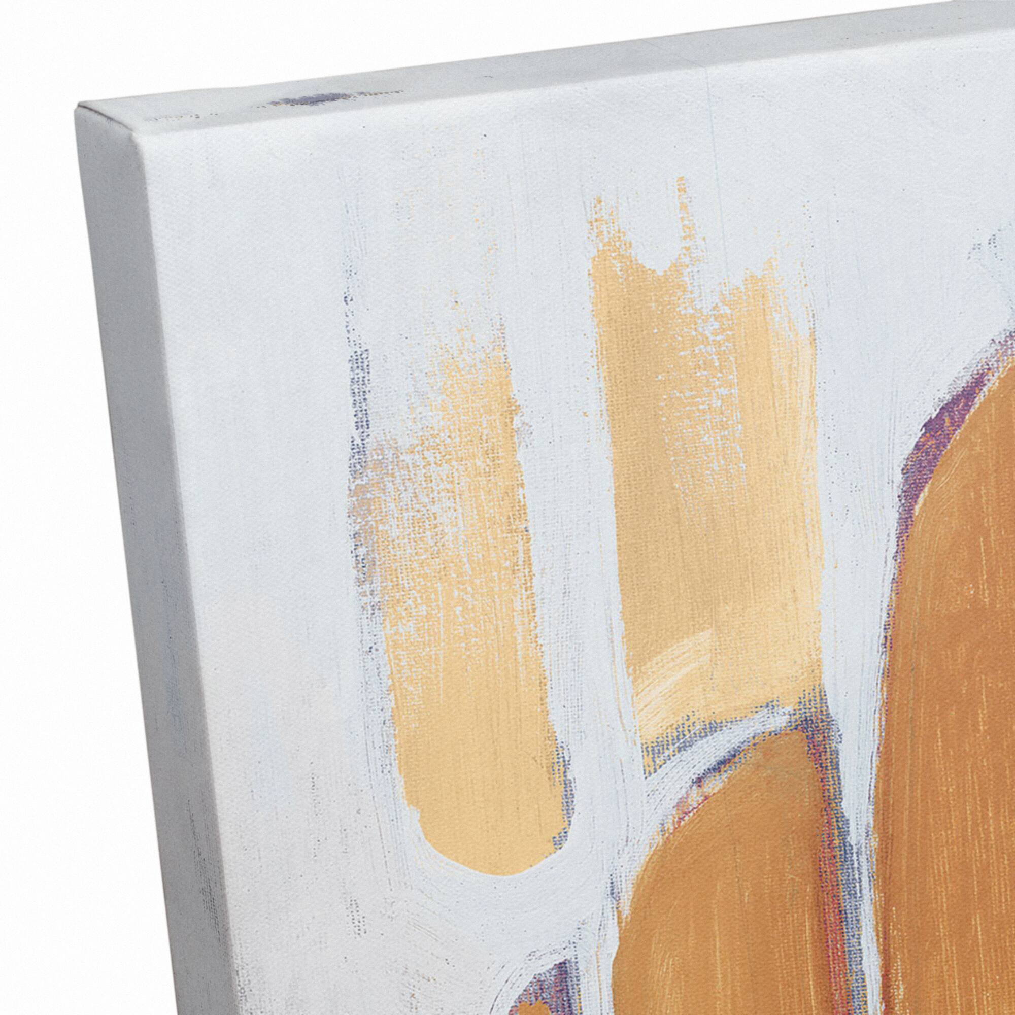 Orange Blue Abstract 30" x 30" Canvas Wall Art